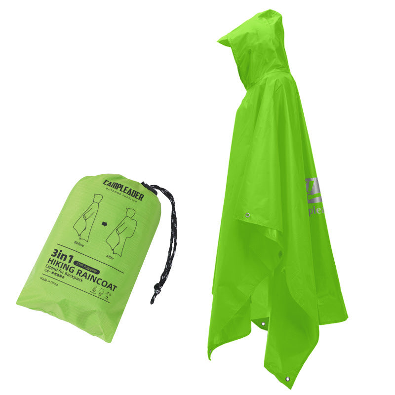 3 - in - 1 Waterproof Rain Poncho for Outdoor Use: Motorcycle, Camping, Hiking & Travel - Korvel