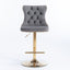 Adjusatble Seat Height from 25-33 Inch, Modern Upholstered Bar Stools with Backs Comfortable Tufted for Home Pub and Kitchen Is - Korvel