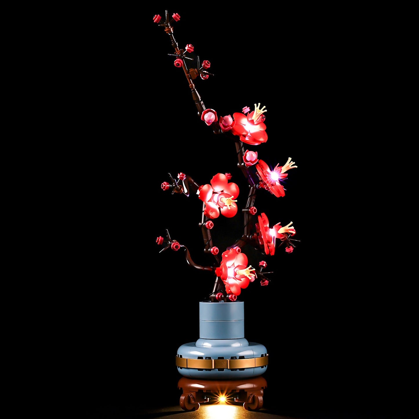 Compatible with LEGO 10369 Plum Blossom LED Lighting Building Blocks Toys Decorative Lights Potted Plants Series - Korvel