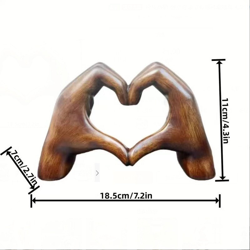 Creative Mother's Day heart-shaped resin statue gift home living room desktop decoration - Korvel