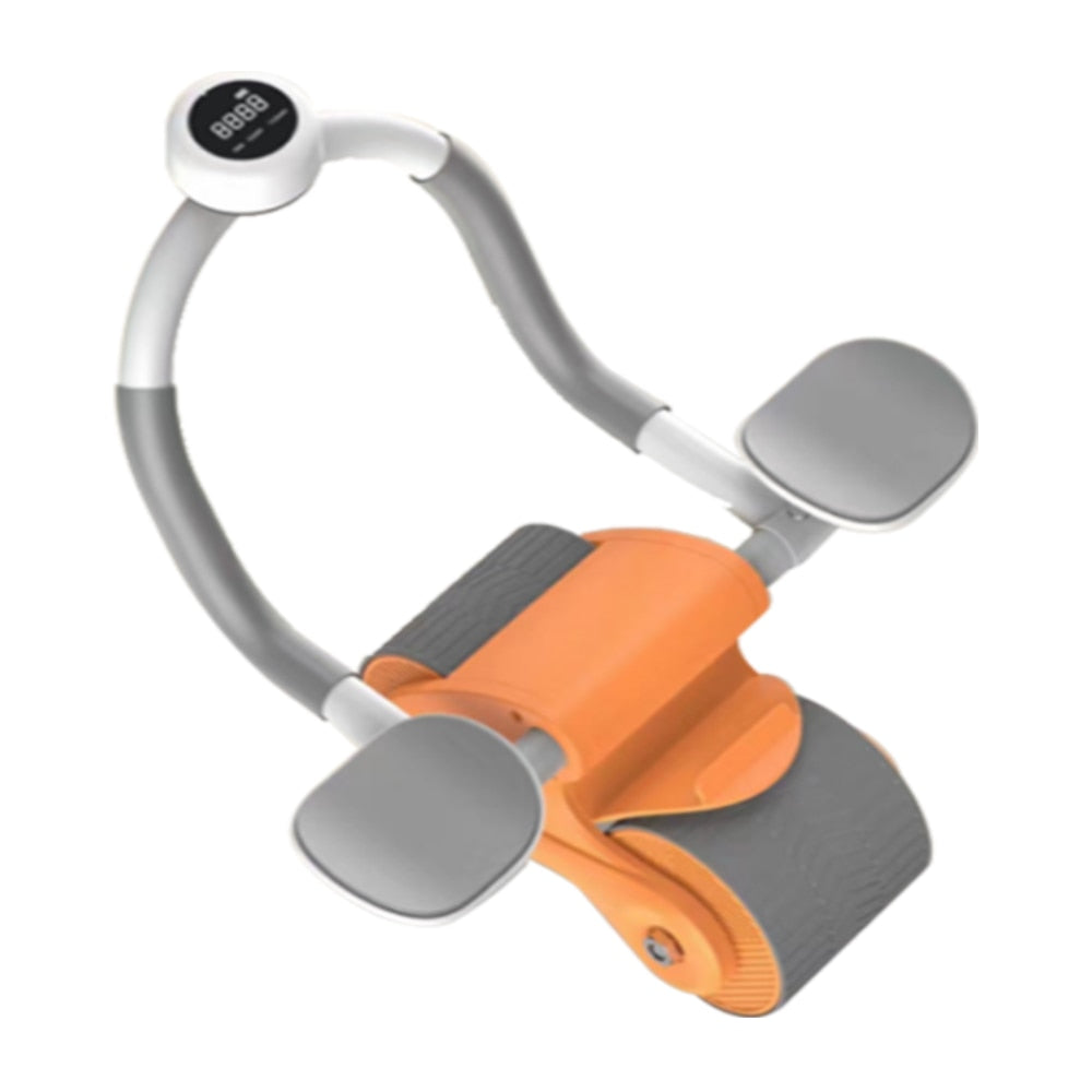 New Design Indoor Home Exercise Flat Elbow Supporter 2 Wheel Ab Trainer Automatic Rebound Abdominal Wheel Roller - Korvel