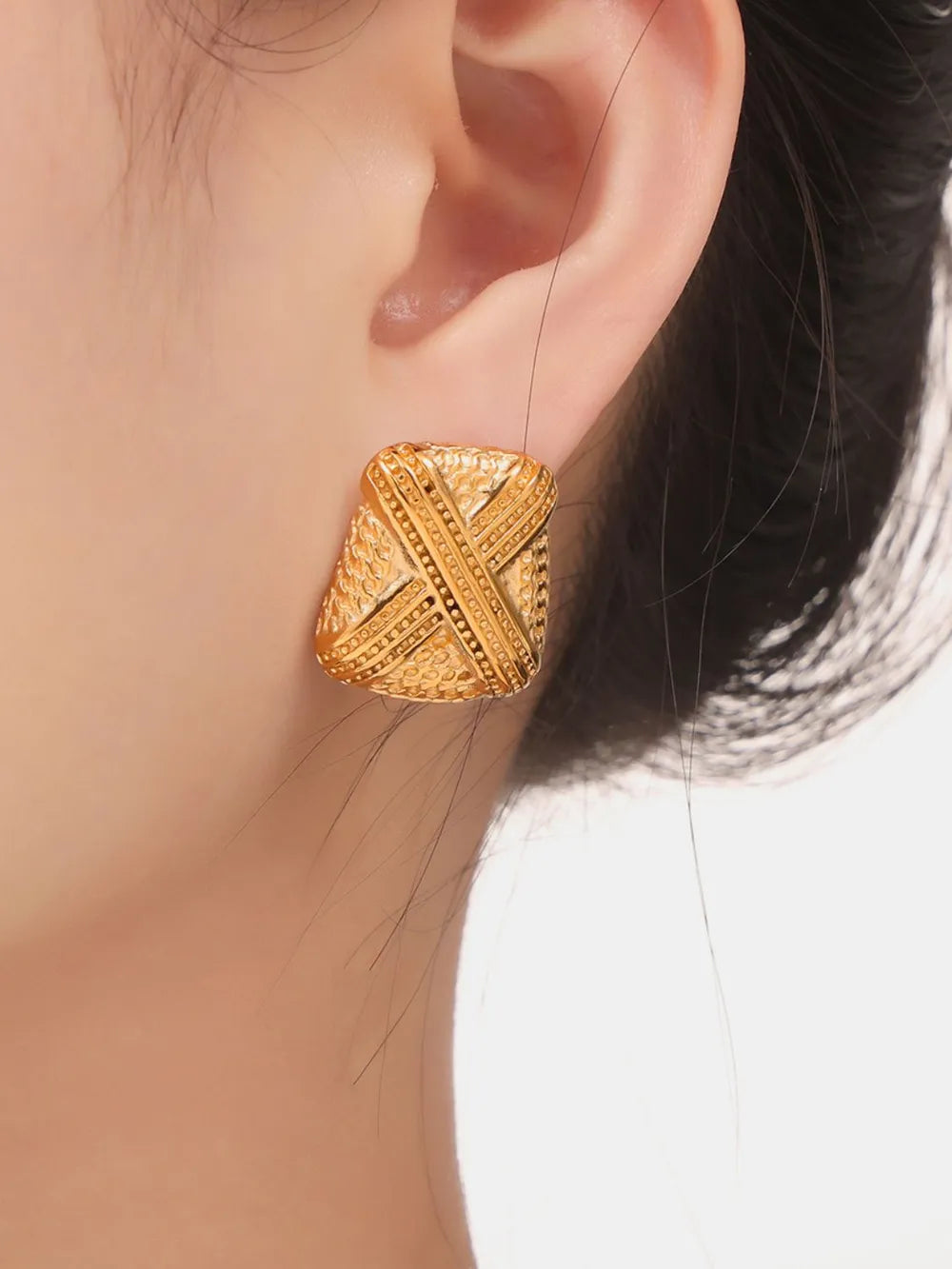 Titanium Steel Geometric Shape Earrings - Korvel