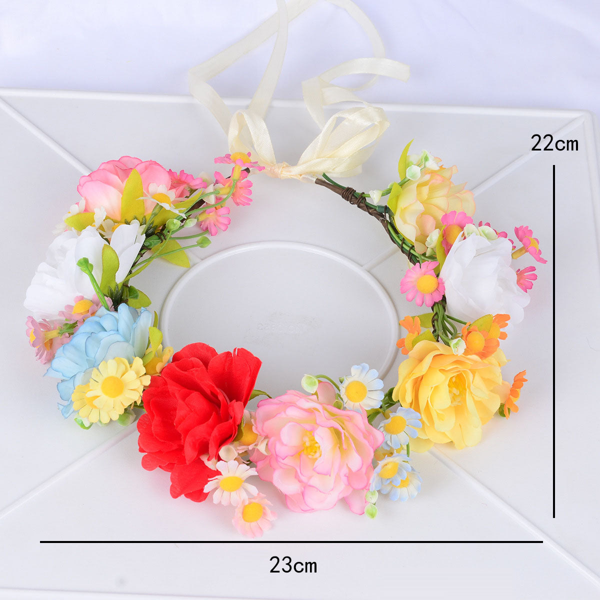 Simulated Chrysanthemum Flower Wreath, Starry Sky, Hibiscus Flower Wreath, Bridal Wedding Photography - Korvel