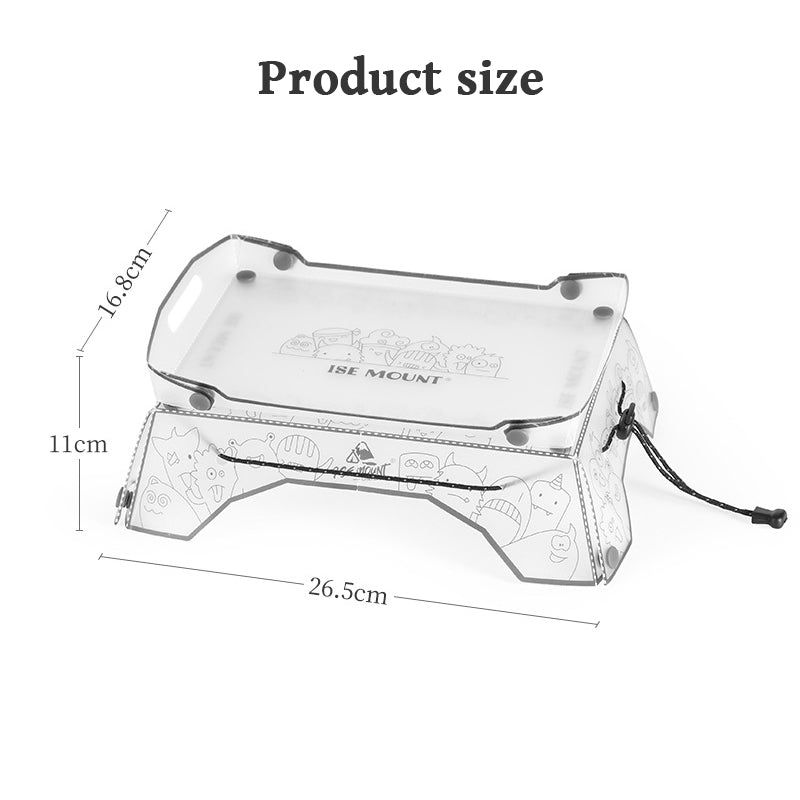 Folding Mini Table - Ultralight PP Camp Table & Tray (97g) Food-grade, Portable for Camping & Hiking Gear - Korvel