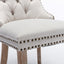 Premium Tufted Solid Wood Dining Chair Set - Gray