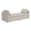 Fauteuil-lit moderne beige avec tiroirs de rangement