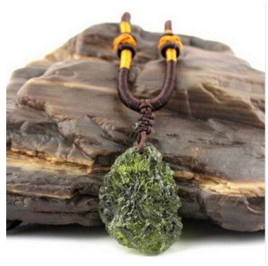 Collier Pendentif en Météorite Tchèque Naturelle