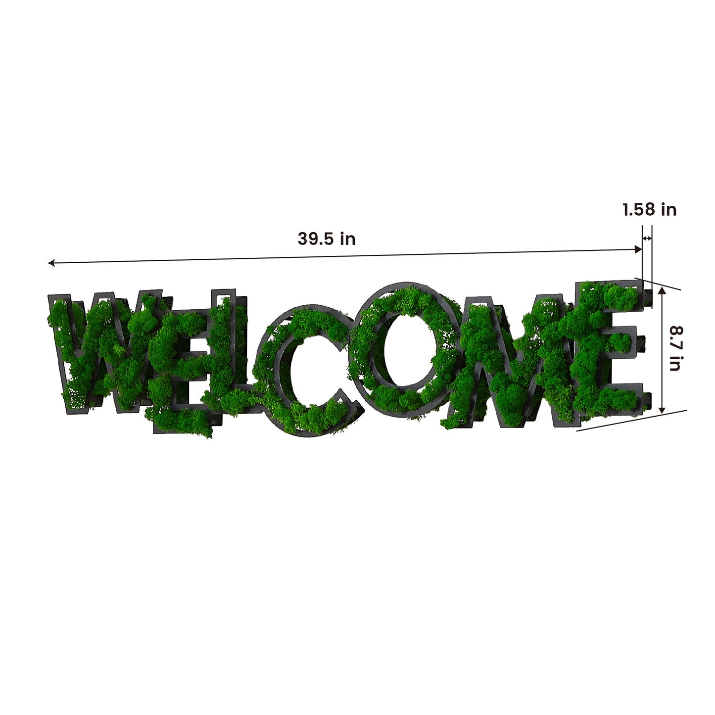 WELCOME Letter Art Moss Wall Decor - Korvel