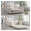 Canapé-lit futon convertible 3 plis - Gris foncé, Gris clair et Beige
