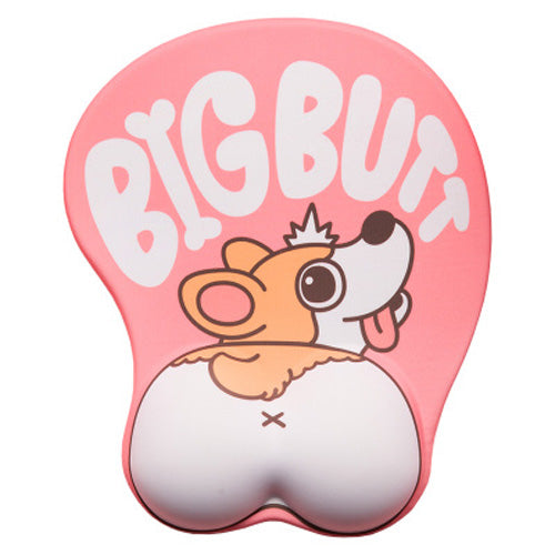 Cute Corgi Dog 3D Mouse Pad Ergonomic Soft Silicon Gel Anime Mousepad With Wrist Support Mouse Mat - Korvel