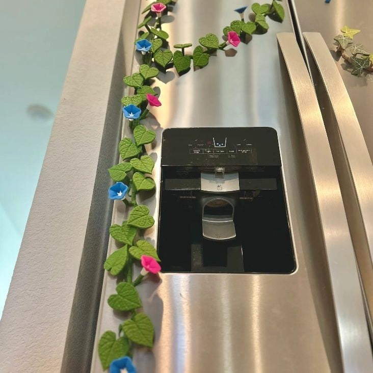 Morning Glory Magnets 3D printed artificial morning glory refrigerator sticker decoration - Korvel