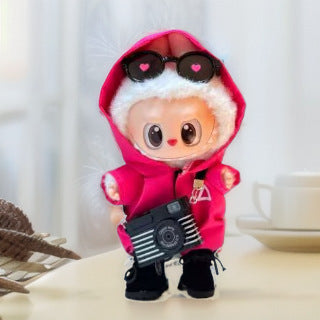 17cm Labrador Macaron Pendant Doll Hoodie