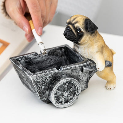 Puppy ashtray creative personality trend anti-fly ash home living room office anti-smoke resin ornaments - Korvel