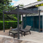 10x10 Ft Outdoor Retractable Pergola with Canopy - Gray