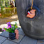 Cute Piggy Reading Tire Courtyard Garden Outdoor Hanger - Korvel