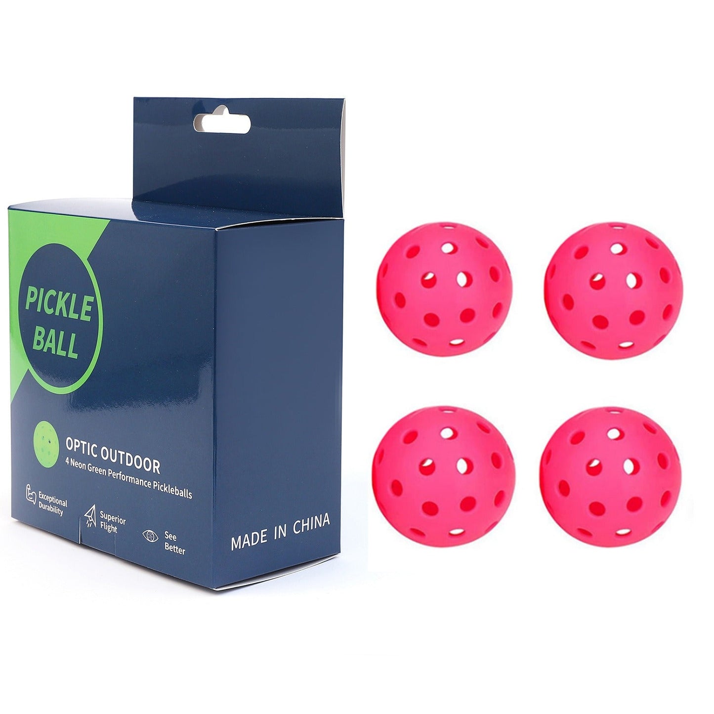Premium 74mm PE Pickleball - Color Box Edition
