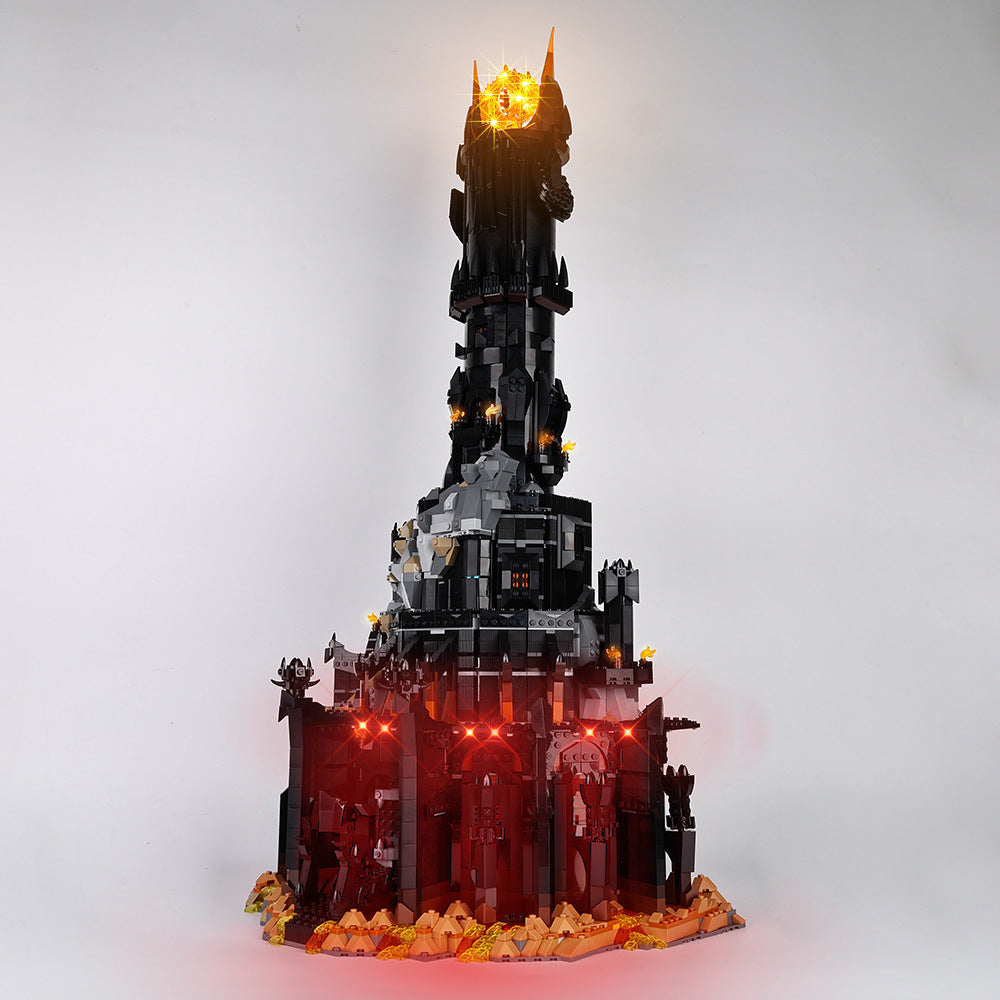 Suitable for LEGO 10333 Lord of the Rings Baladu Black Tower LED building blocks toy lighting fixtures light sets - Korvel