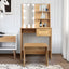 Elegant Bedroom Vanity Set with LED Mirror and Storage