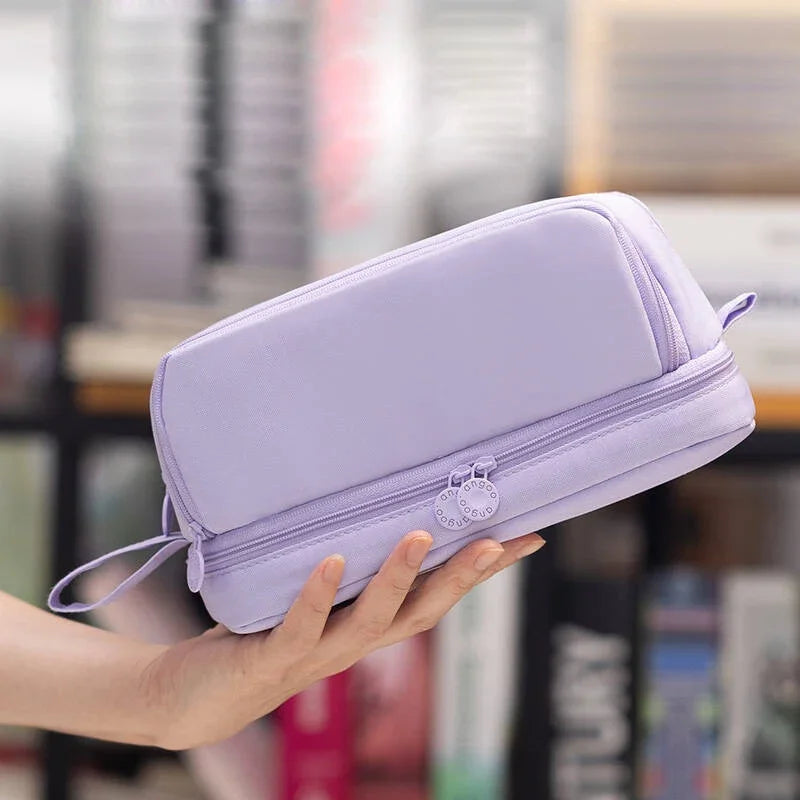 Student essential learning supplies multifunctional large capacity stationery bag pencil case - Korvel