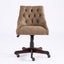 Silla de Oficina de Estilo Retro Medieval de Piel de Oveja - Marrón