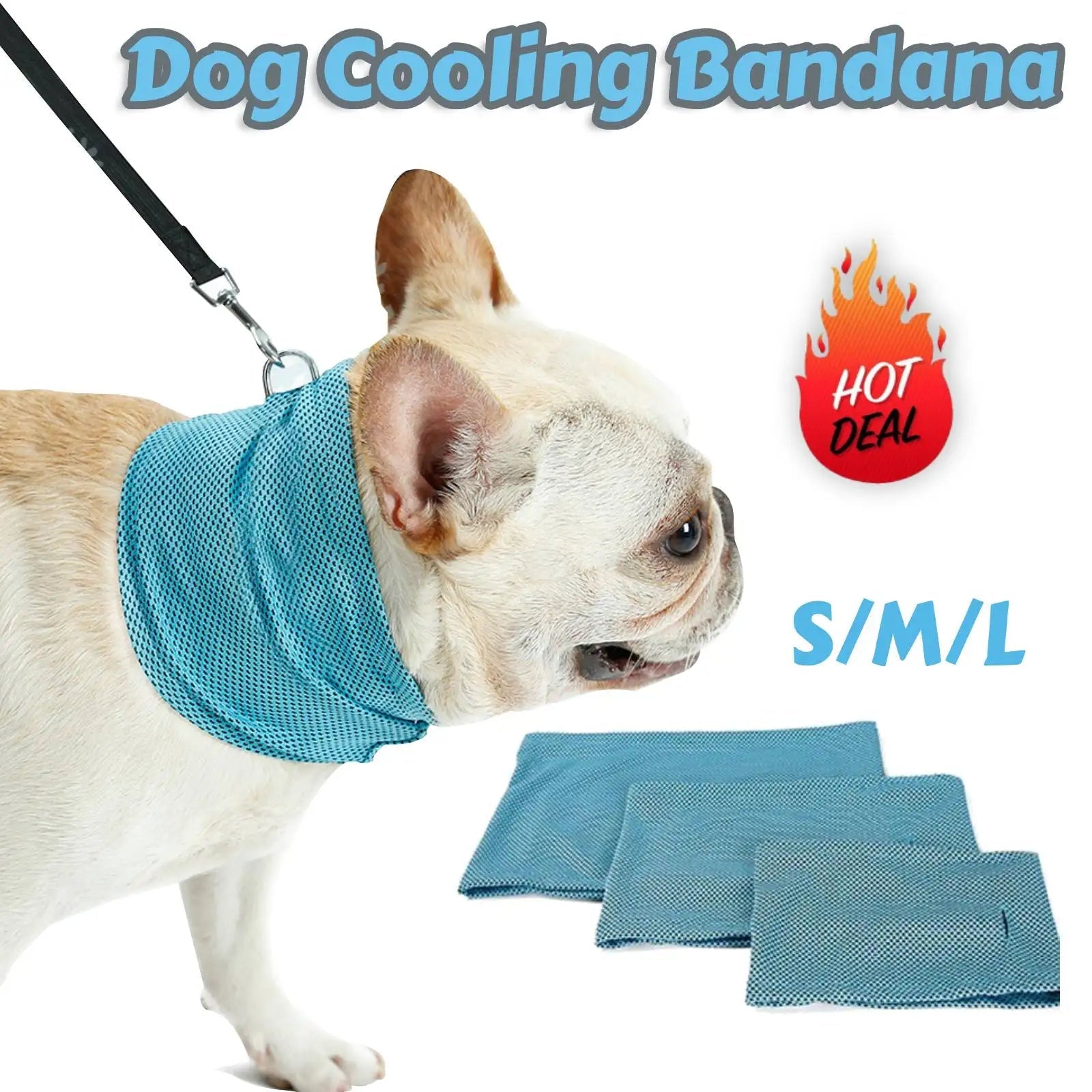 Dog Cooling Bandana Ice Pet Cooling Collar for Hiking Traveling Pet Supplies - Korvel