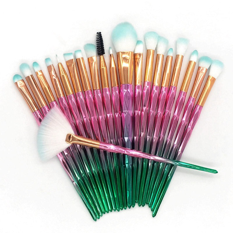 20-Piece Diamond Handle Eye Shadow Makeup Brush Set