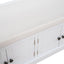 TREXM Storage Bench with Adjustable Doors and Padded Shoe Stand