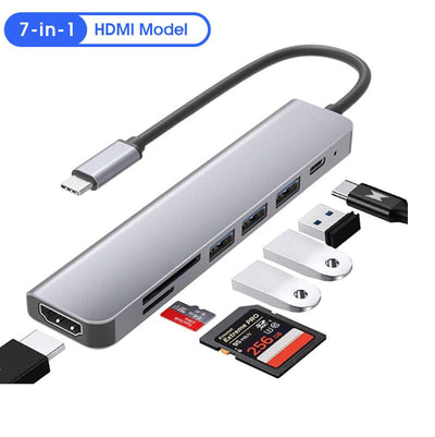 7-in-1 Type-C Docking Station for Laptop Expansion