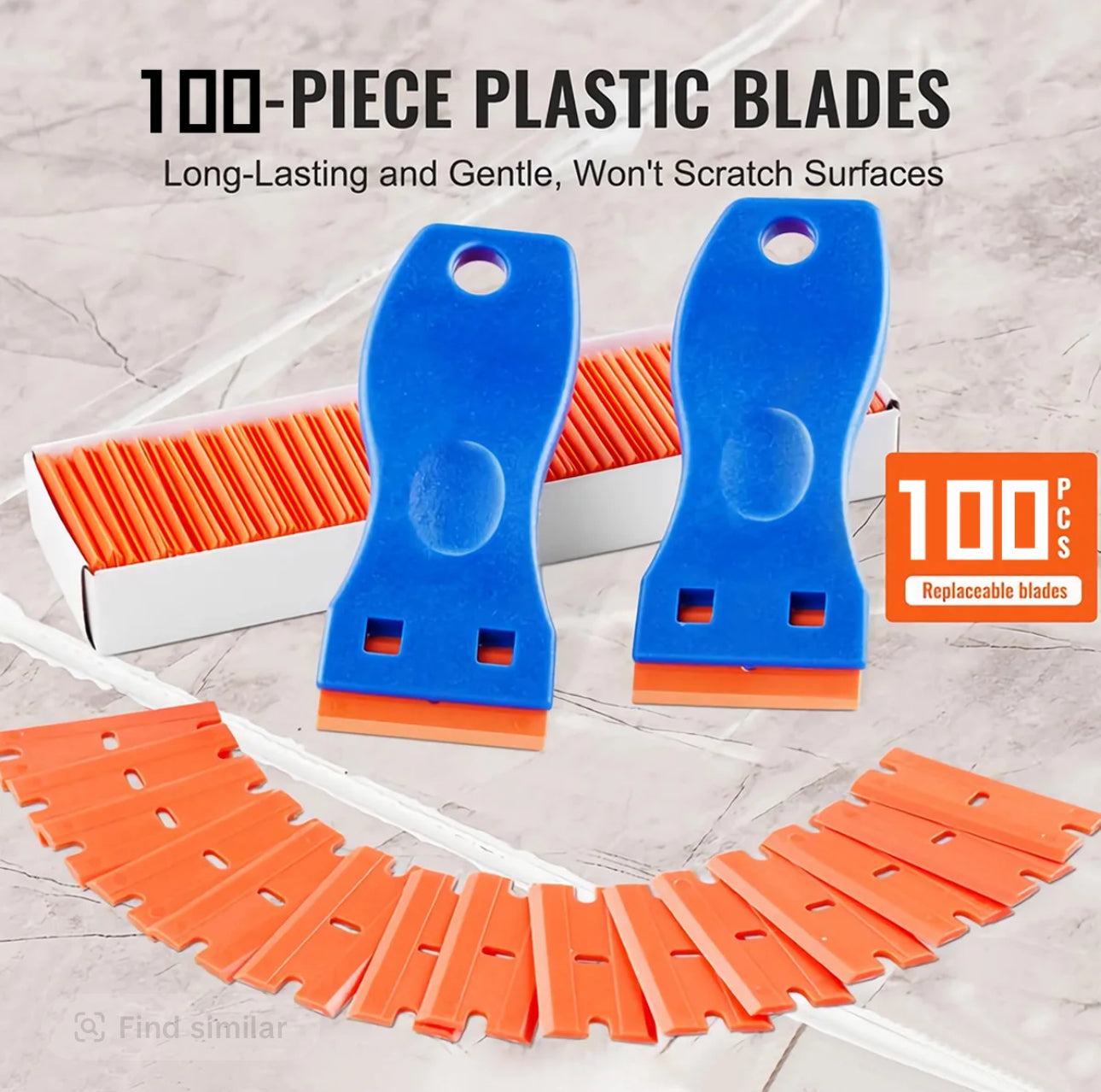 ScrapeMate Blade Set - Premium Plastic Razor Scraper Tool