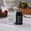 Black and white seasoning jar pepper salt bottle seasoning box square glass - Korvel