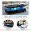 U-Can LED coffee table with storage space, modern central table with 2 drawers and display rack, equipped with LED lights, black - Korvel