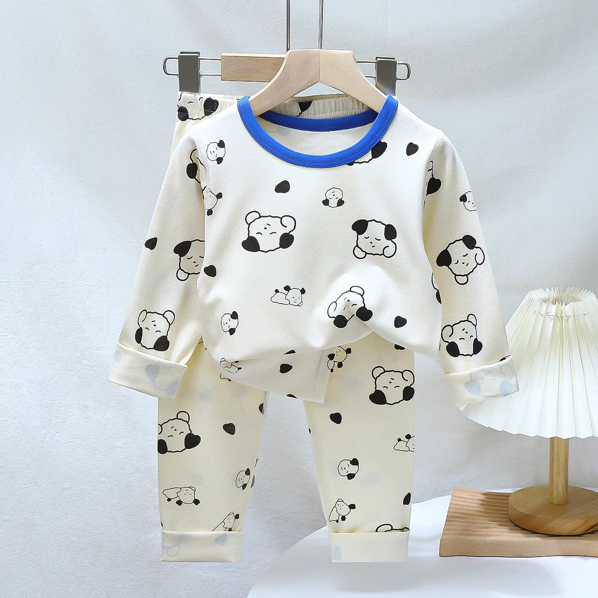 2-Piece Set Soft Cotton Pajamas Children Boys Girls Baby Spring Autumn Cartoon Long Sleeve Home Sleepwear Set 2-10Y - Korvel