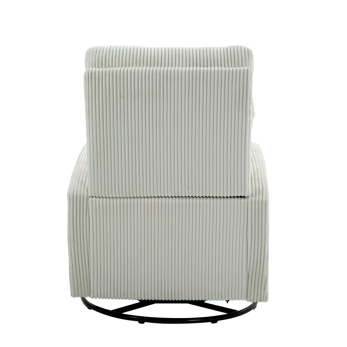 Silla mecedora giratoria tapizada JiaDa en beige