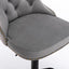 Gray,Set of 2 25-33 Inch,17.7 inch base, Modern Upholstered Bar Stools with Backs Comfortable Tufted for Home Pub and Kitchen - Korvel