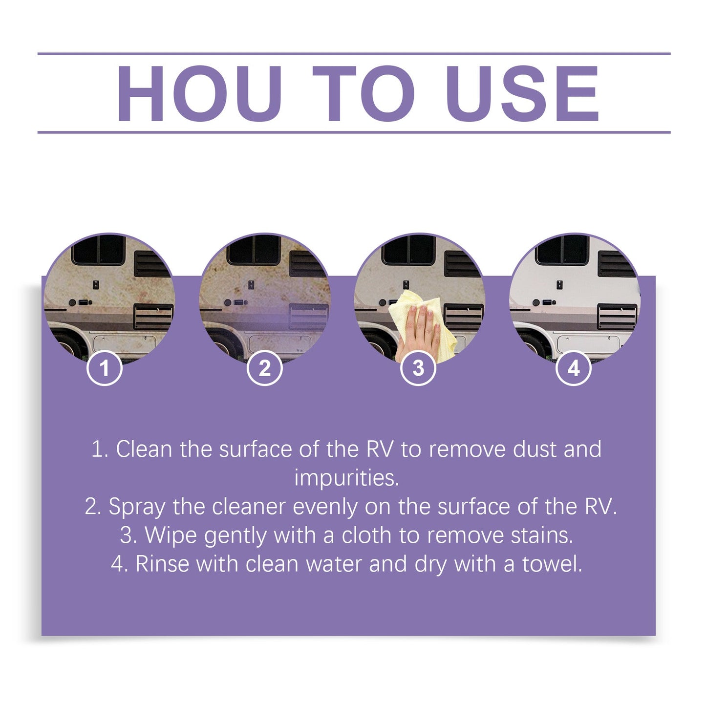 Motorhome Cleaning Solution, One Step Cleaning Easy Decontamination Bright As New Anti-Uv Coating Agent - Korvel