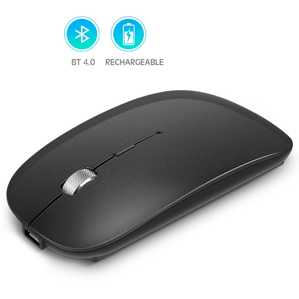 Rechargeable metal roller wireless Bluetooth mouse dual-mode mobile phone tablet wireless mouse - Korvel