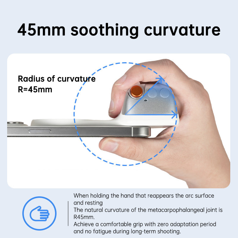 MagSafe Compatible Fun Photography Grip: MFi Certified Wireless Bluetooth Stabilizer for Shake-Free Shooting - Korvel