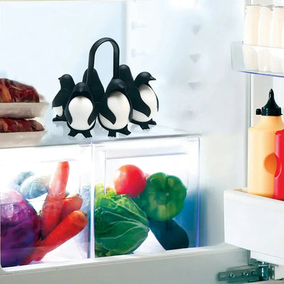Penguin - Shaped Egg Cooker   Multifunctional Egg Cooker & Fridge Storage Holder - Korvel