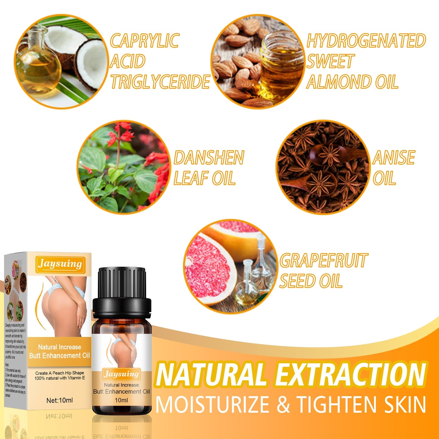 Butt Lift Essential Oil, Lift Massage Firming Butt Beauty Essence - Korvel