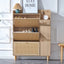 Modern minimalist storage cabinet MDF bed top cabinet Japanese rattan shoe cabinet, small home furniture - Korvel