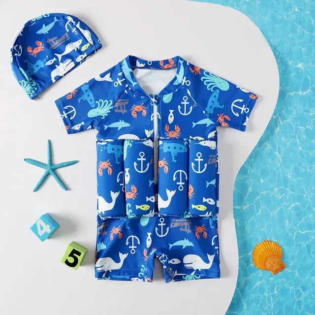 Maillot de bain une pièce flottant à imprimé cartoon