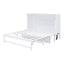 Queen Size Murphy Bed with Built-In Charging Station and a Shelf  White - Korvel