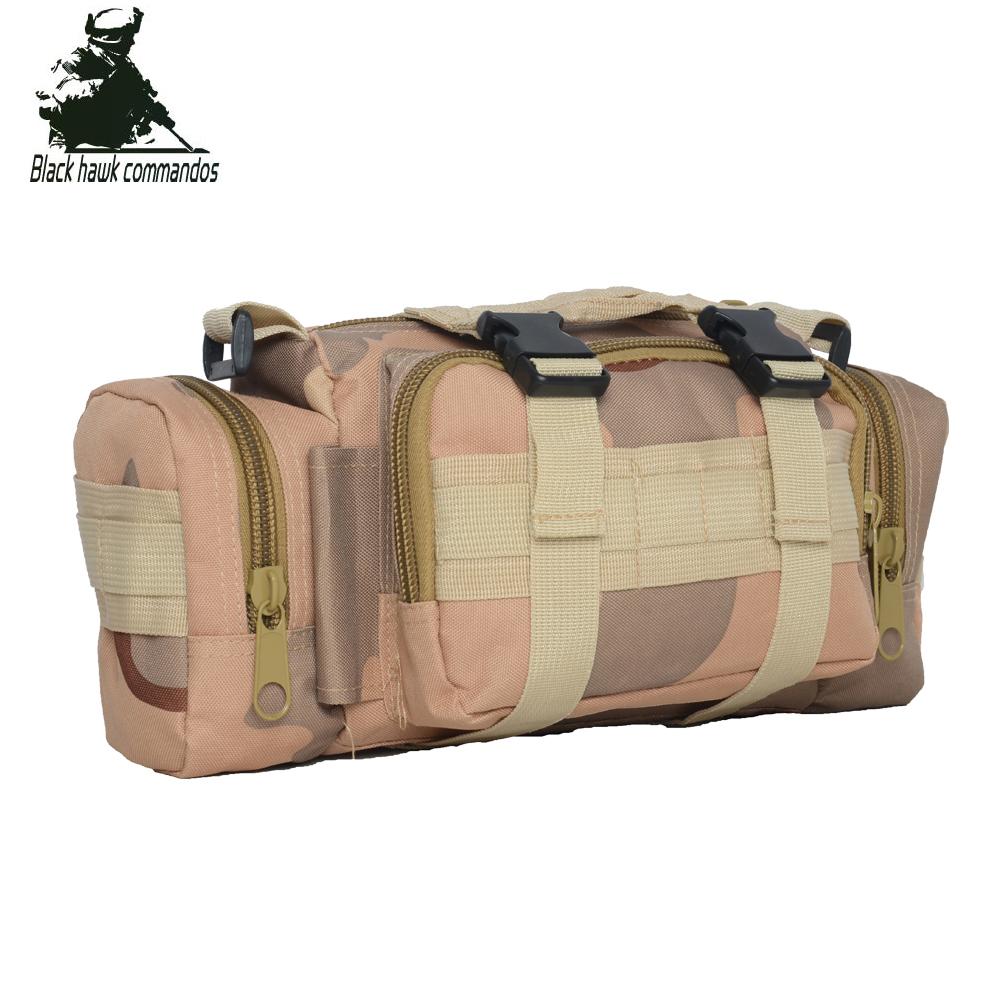 Black Hawk Commandos Multi-function Practical Waist Pack  Handlebar military Camouflage Shoulder Bag for outdoor sports activities - Korvel