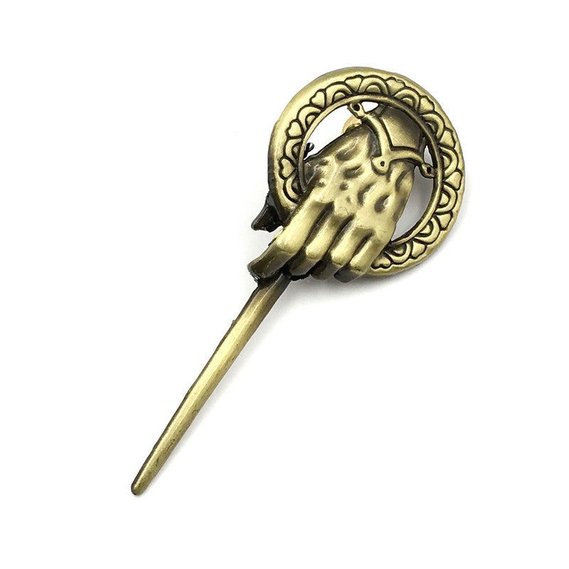 Game of Thrones Song of Ice and Fire Brooch Hand of the King Lapel Inspired Authentic Prop Pin Badge Brooches Movie Jewelry - Korvel