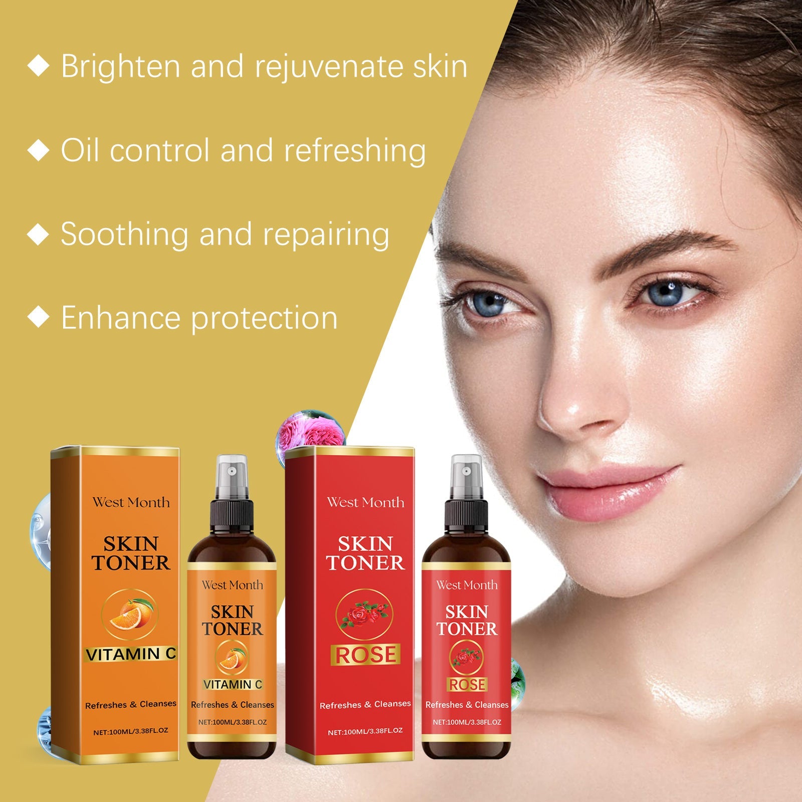 Toner Spray Hydrates And Moisturizes And Brightens Skin - Korvel