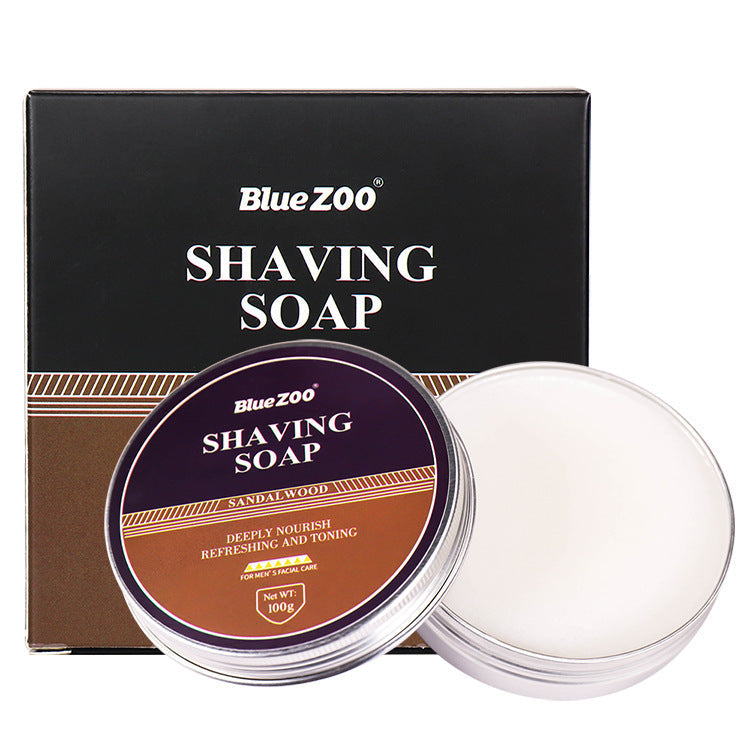 BlueZOO Men's Facial Shave Beard Shaving Foaming Soap Sandalwood Scented Mint - Korvel