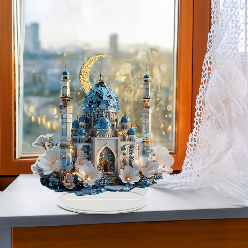 2025 Ramadan 2D Acrylic Moon - Castle Ornament. Eid Al - fitr Decoration, Muslim Home & Party Gift. - Korvel