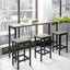 TOPMAX Counter Height Extra Long Dining Table Set with 3 Stools Pub Kitchen Set Side Table with Footrest  Gray - Korvel