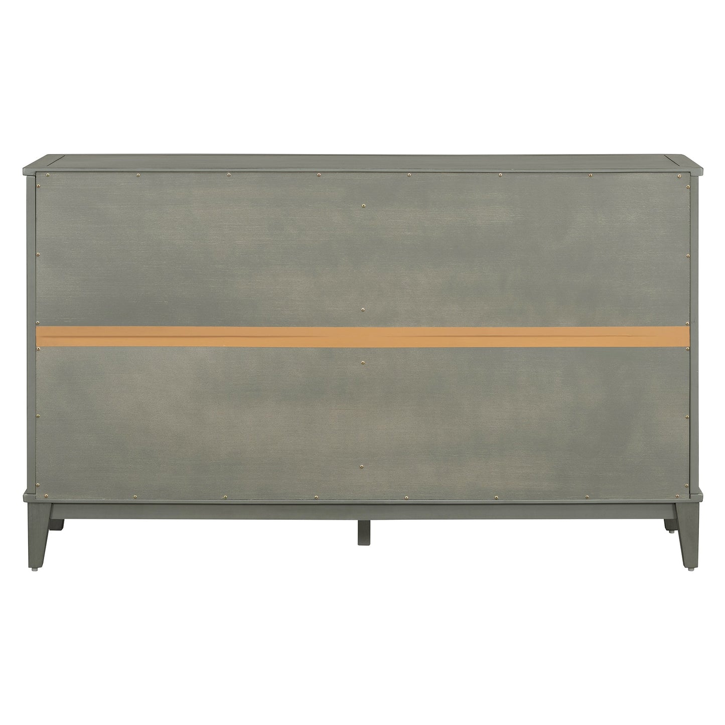 Buffet de rangement TREXM gris antique à 4 portes avec étagères réglables