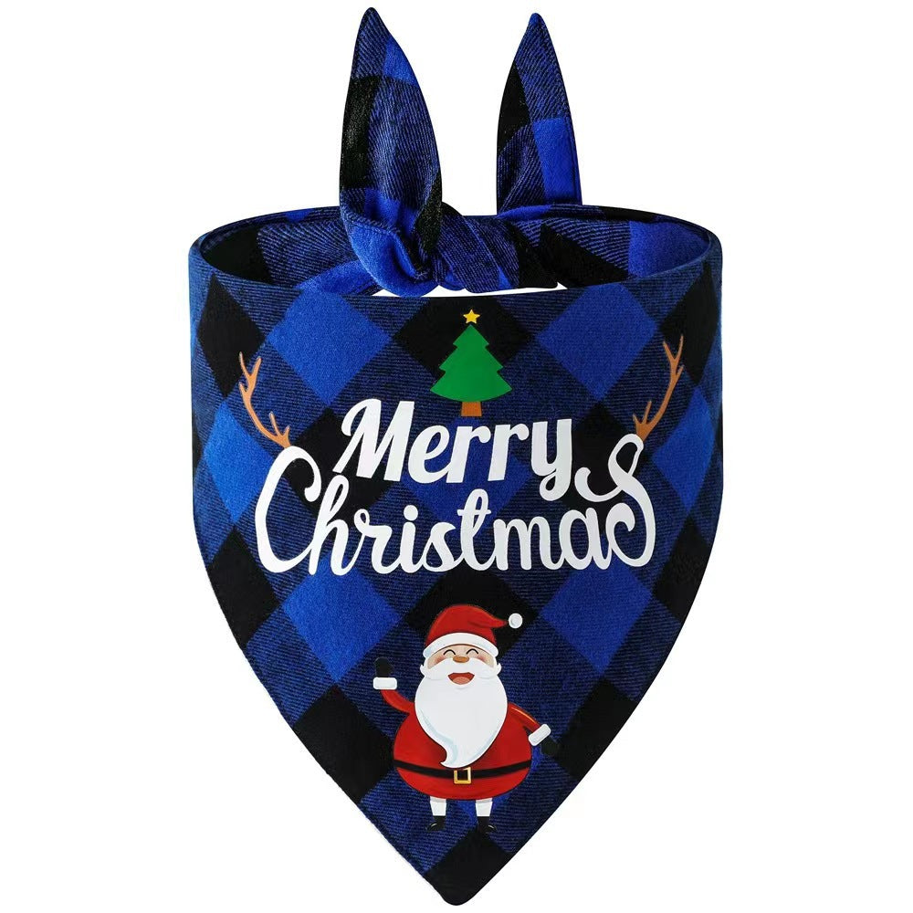 Christmas Day Border Protection Pet Small, Medium, and Large Dogs, Dogs, Cats, Teddy Triangular Towels, Water Jars - Korvel